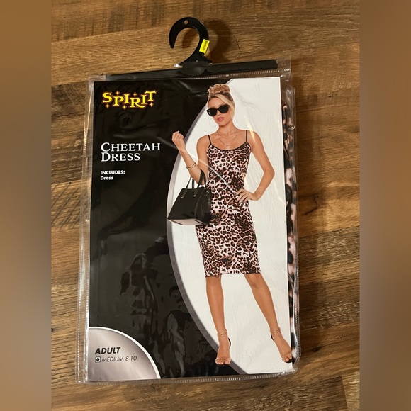 Cheetah Print Dress Spirit Halloween Costume Adult Medium Size 8-10 Women -  threedaughtersproperties.com